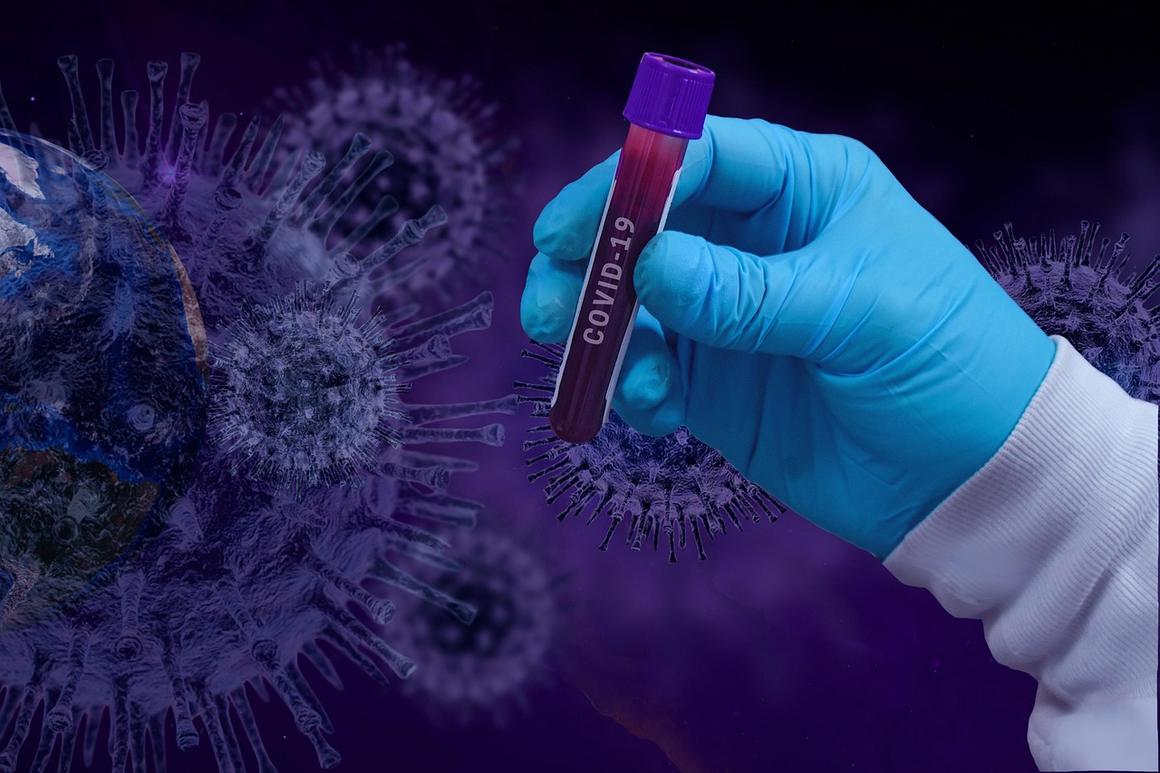 COVID blood test in vial